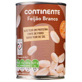 Feijão Branco Cozido Continente 420 gr (Peso Escorrido 260 gr)