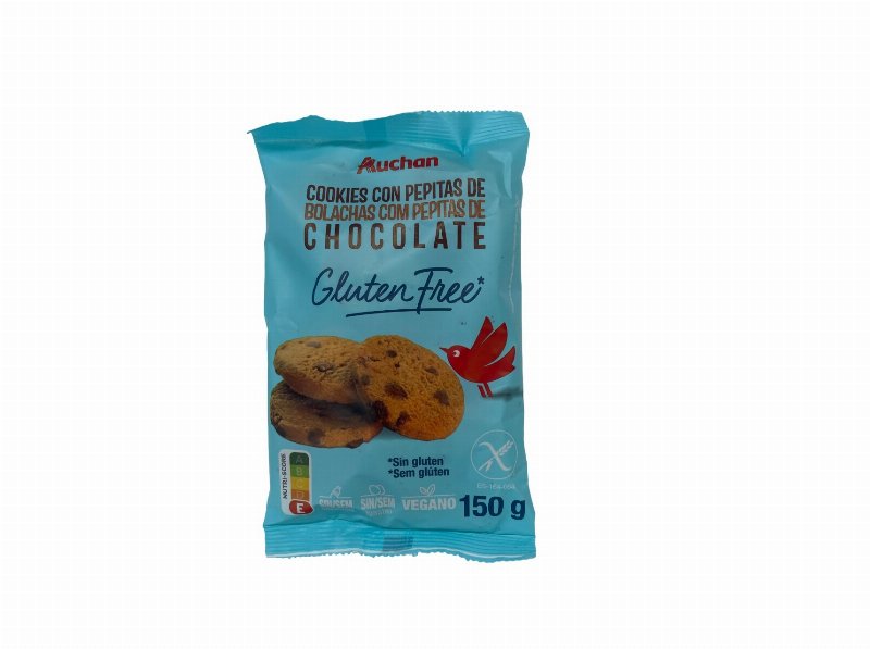 Bolachas Auchan Sem Glúten Pepita Chocolate 150 g