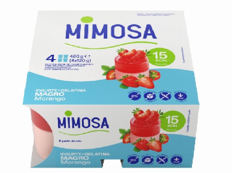Gelatina Mimosa Com Iogurte Magro Sabor A Morango 4X120 g