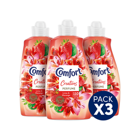 Amaciador Roupa Concentrado Creations Lírios E Morango Comfort 3 X 110 Doses