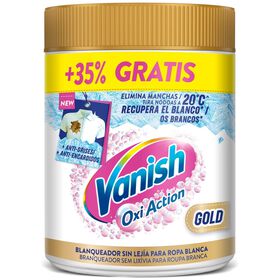 Tira Nódoas Pó Oxi Action Roupa Branca Vanish 900 gr + 35% Grátis