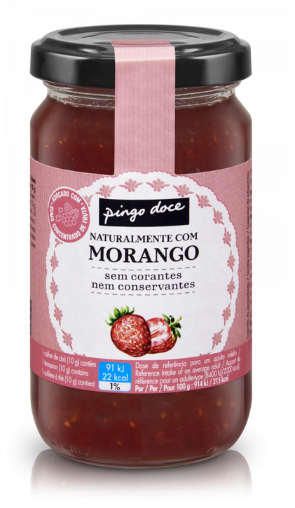 Doce De Morango Sem Adição De Açúcar Pingo Doce 0.245Kg