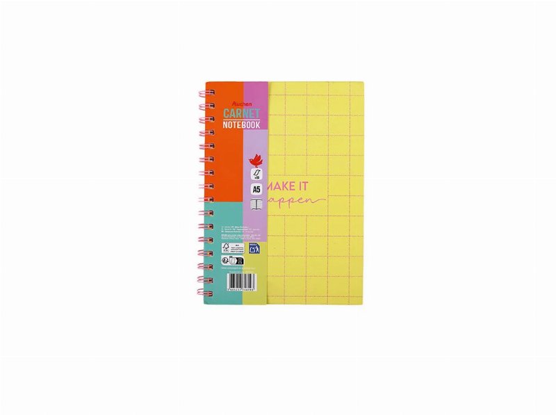 Caderno Espiral Pautado Auchan A5 80 Folhas Vintage Palette