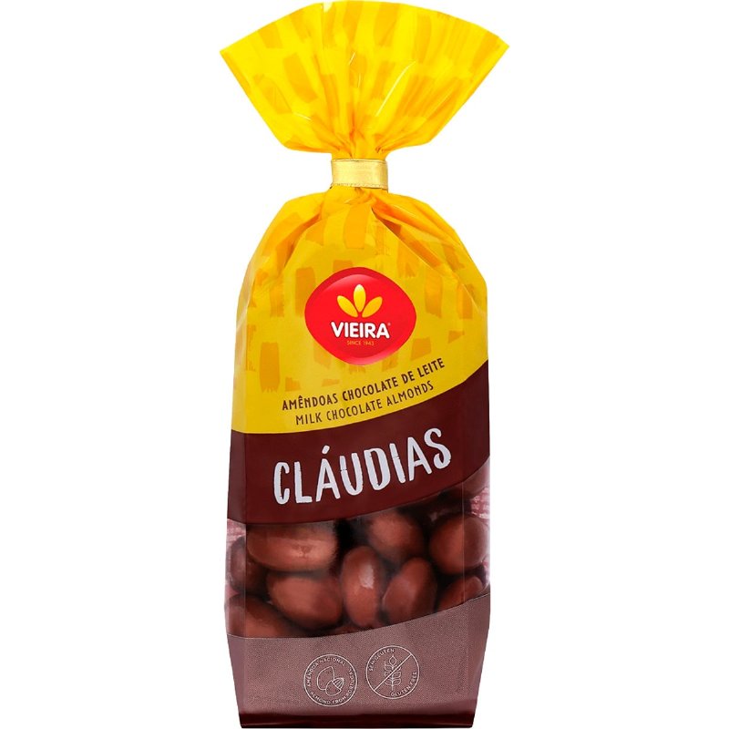 Amêndoas Cláudias Cobertas De Chocolate De Leite 180 g