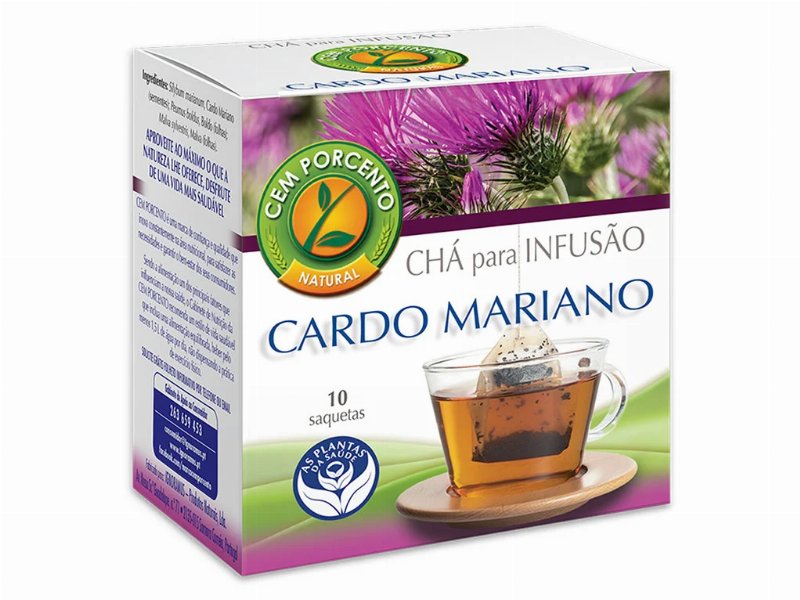 Chá Cem Porcento Cardo Mariano 10 Saquetas