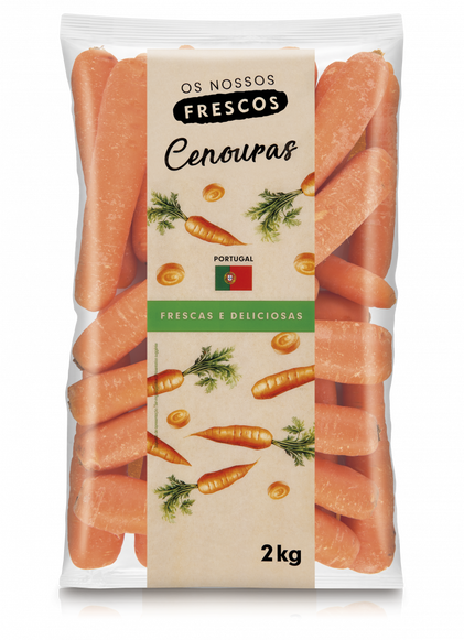 Cenoura Embalada Nossos Frescos 2Kg