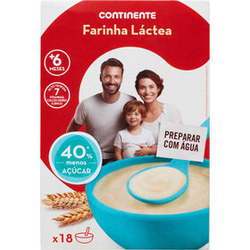 Papa Infantil Farinha Láctea Com Menos 40% De Açúcar +6M Continente 900 gr