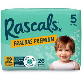 Fraldas Premium 13-18 kg T5 Rascals 26 Un