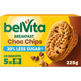 Bolachas De Cereais Com Pepitas De Chocolate Com Menos 30% De Açúcar Belvita 225 gr