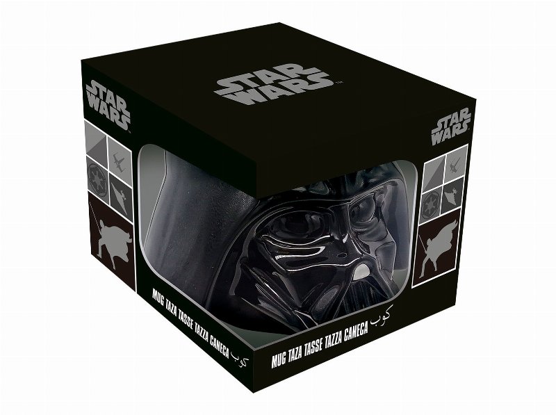 Caneca Grande Star Wars 3D Preta 410
