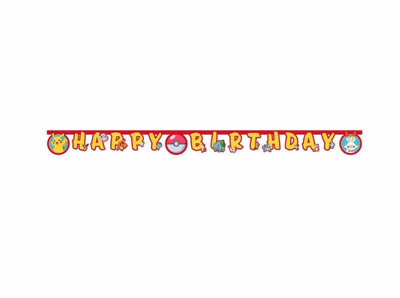 Grinalda Happy Birthday Pokémon 218X15Cm
