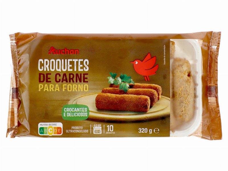 Croquetes Auchan De Carne Para Forno 10Un 320 g