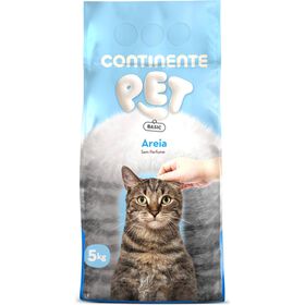 Areia Absorvente Sem Perfume Continente Pet Basic 5 kg (8 l)