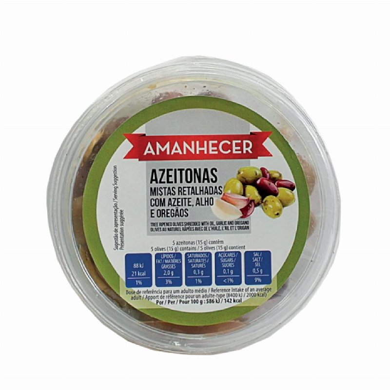 Azeitonas Mistas Temperadas 155 g Amanhecer