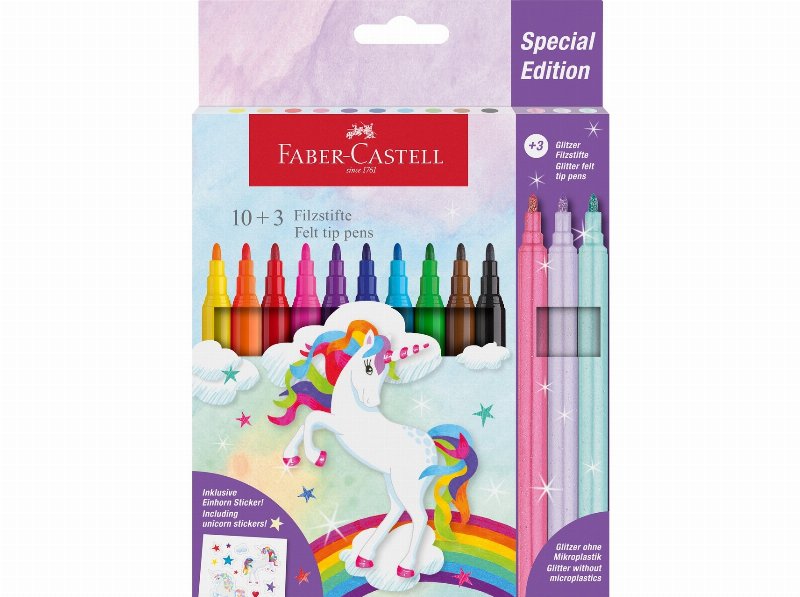 Marcadores Colorir Faber-Castell Unicornio 10 Unidades