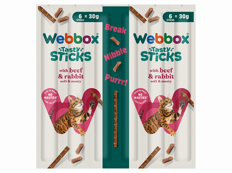 Snack Gato Webbox Vaca Ecoelho Pack 6 Unidades