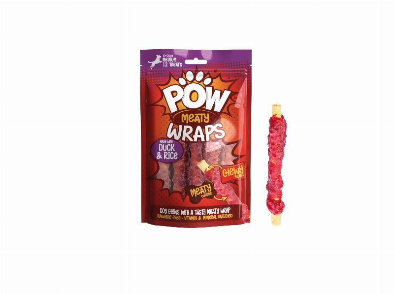 Snack Cão Pow Meaty Wraps Pato 144 g