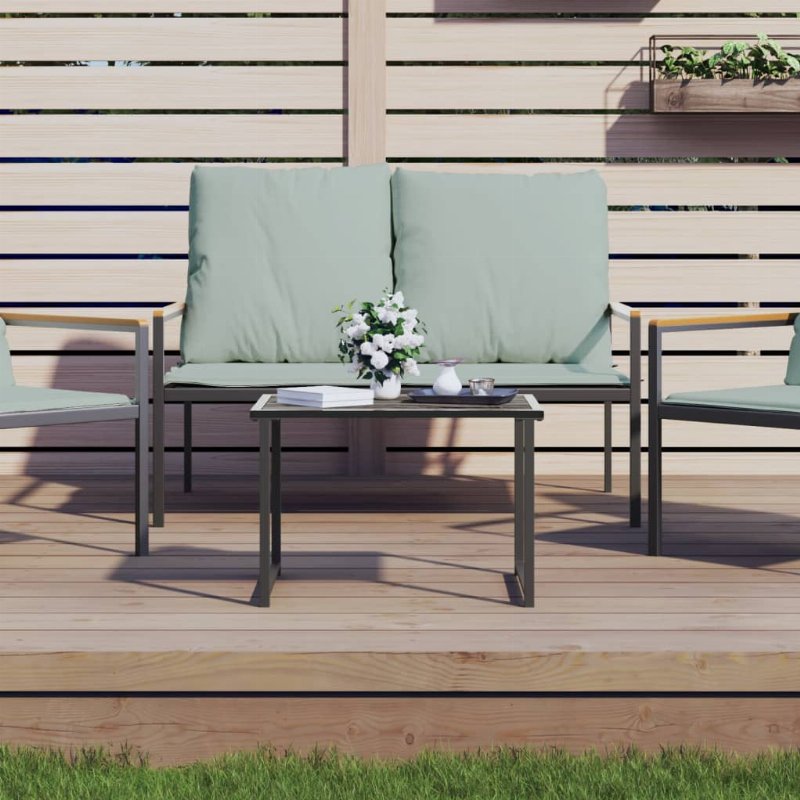 Hkh Mesa De Jardim 55X40X37 Cm Aço - Antracite