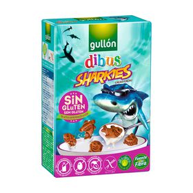 Bolachas Cacau Dibus Sharkies Sem Glúten Gullón 250 gr