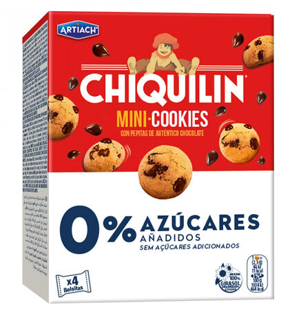 Bolachas Mini Cookies Zero Açúcar Artiach 0.12Kg