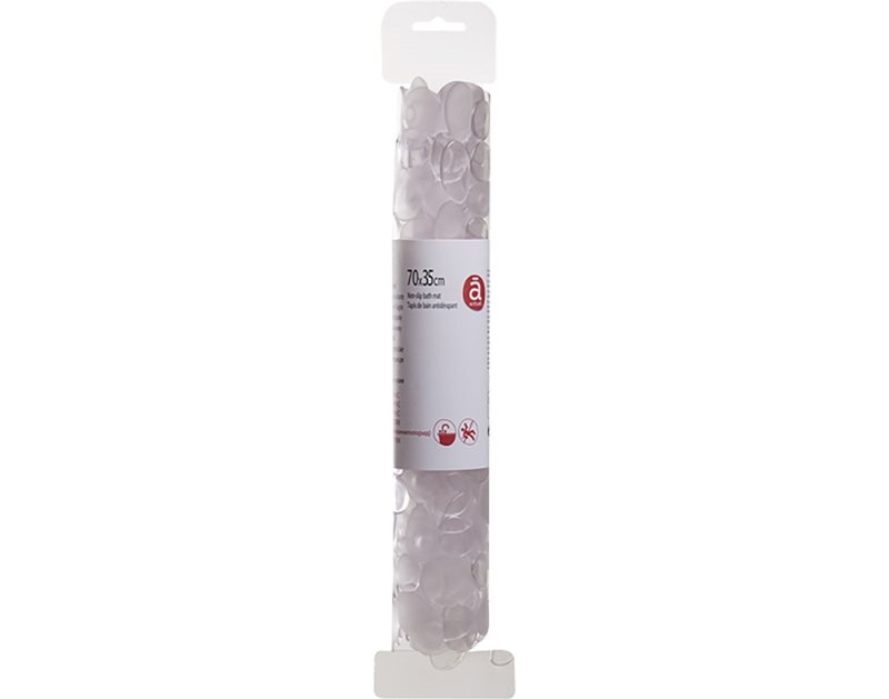 Tapete Antiderrapante Actuel Pvc Transparente Pedras 70X35Cm