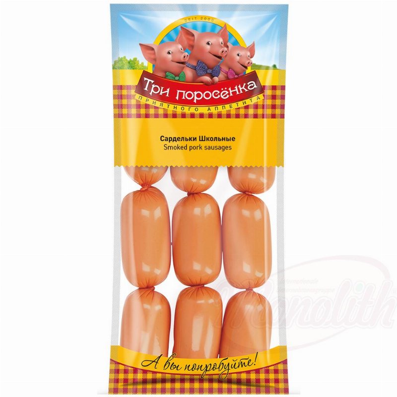 Salsichas Porco Tri Porosenka Sardelki Shkolnie 400 g