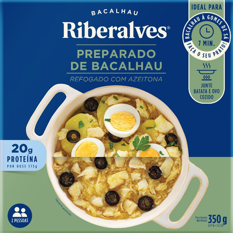 Preparado De Bacalhau Refogado Tradicional Com Azeitonas 350 g
