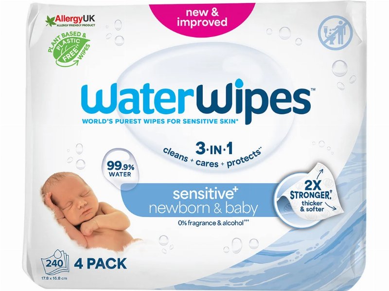 Toalhitas Bébe Waterwipes Biodegradáveis 4X60Un