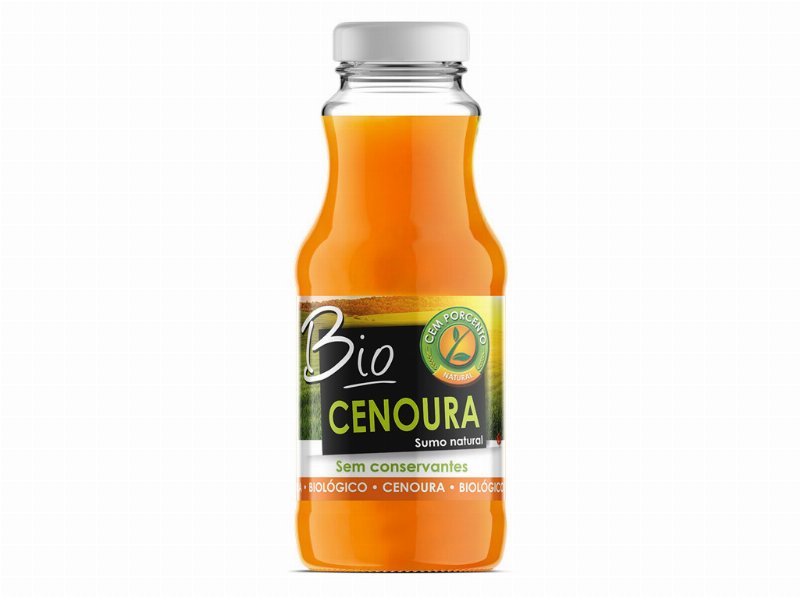 Sumo Cem Porcento De Cenoura Natural Biológico 200 ml
