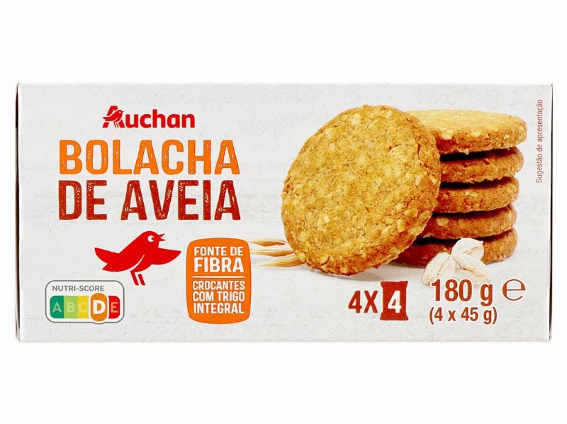 Bolacha Auchan Aveia 180 g