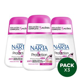 Desodorizante Roll On Protection 5 Garnier Narta 3 X 50 ml