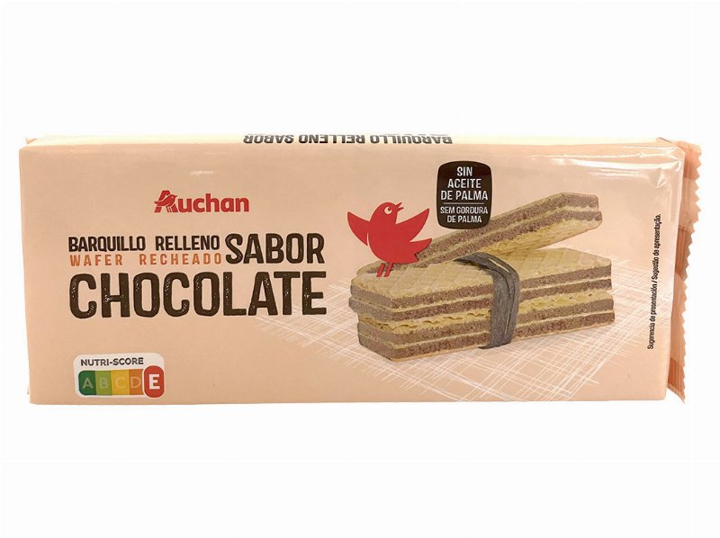 Bolacha Auchan Waffer Recheio Chocolate 200 g