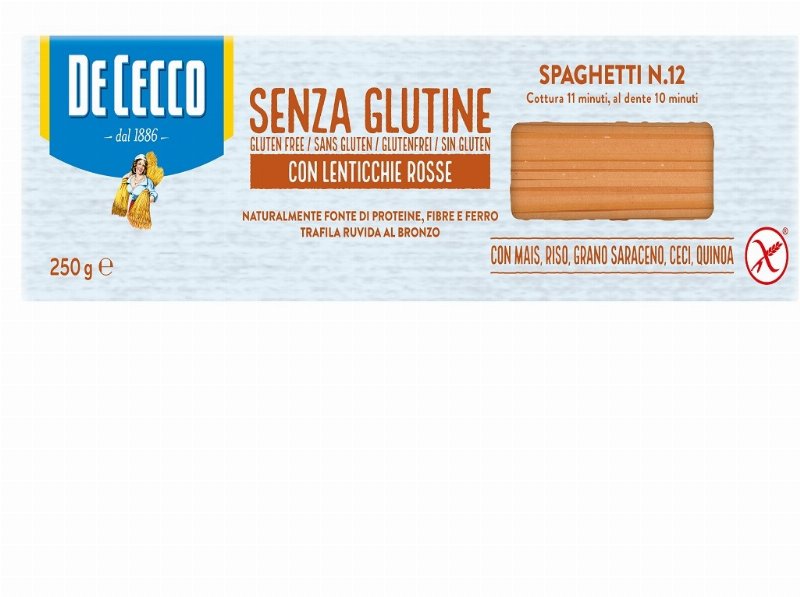 Esparguete Sem Glúten De Cecco Lentilha Vermelha 250 g