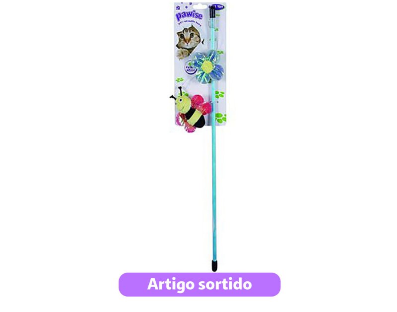 Brinquedo Para Gato Pawise Cana Com Insecto 45Cm Modelos Sortidos