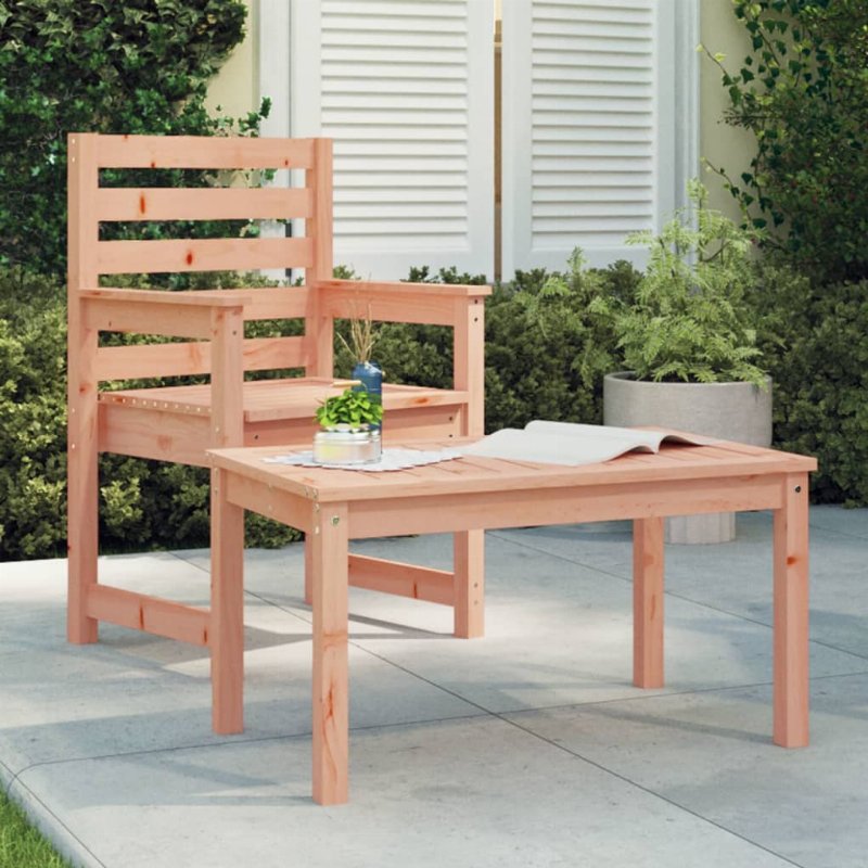 Hkh Mesa De Jardim 82,5X50, Madeira De Douglas Maciça - Marrom