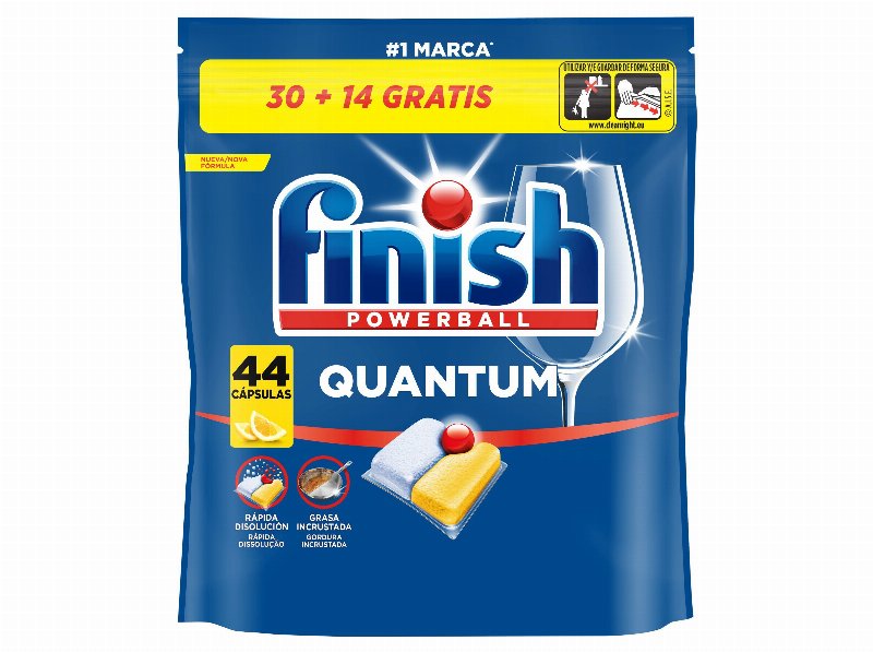 Det. Loiça Máq. Finish Quantum Limão 44D