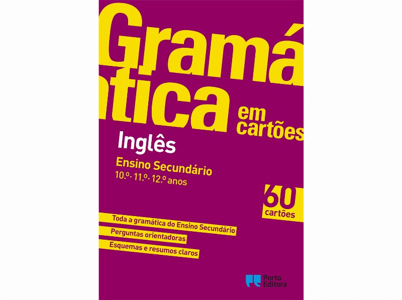 Livro Gramática Em Cartões - Inglês 10.º 11.º E 12.º Anos