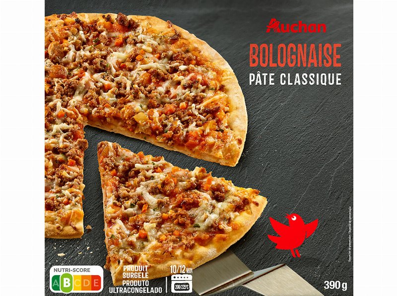 Pizza Auchan Massa Clássica Bolonhesa 390 g