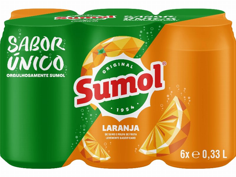 Refrigerante Sumol Com Gás Laranja Lata 6 X0.33 l