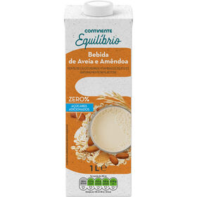 Bebida Vegetal Aveia E Amêndoa Continente Equilíbrio 1 Lt