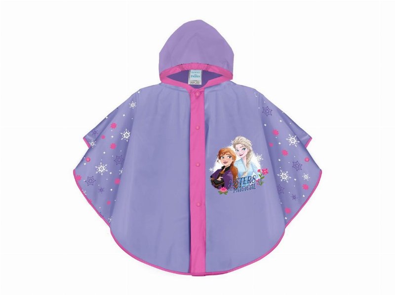 Capa Chuva Frozen Com Botão 3/6 Anos