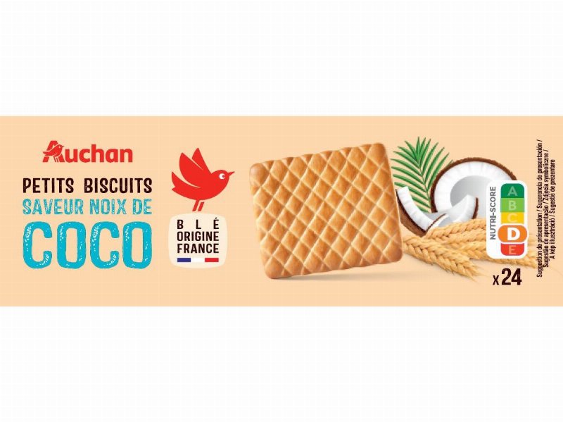 Bolacha Auchan Com Sabor A Coco 150 g