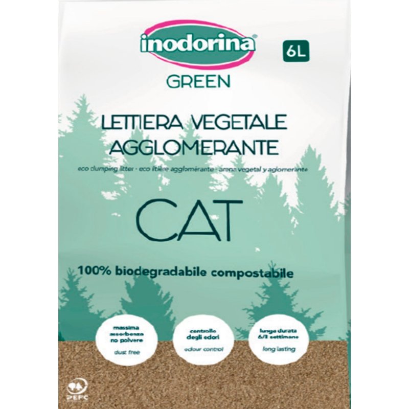 Areia Para Gato 100% Biodegradável Aglomerante Eco 6 l