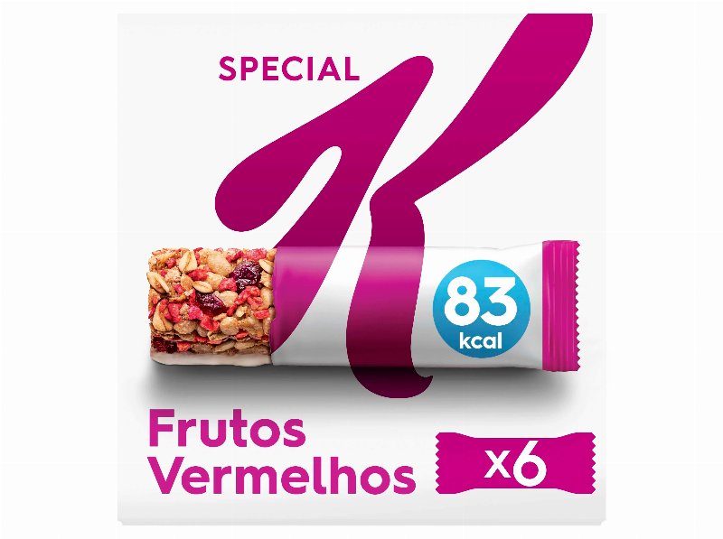 Barras Kellogg's Special K Cereais Frutos Vermelhos 6Un