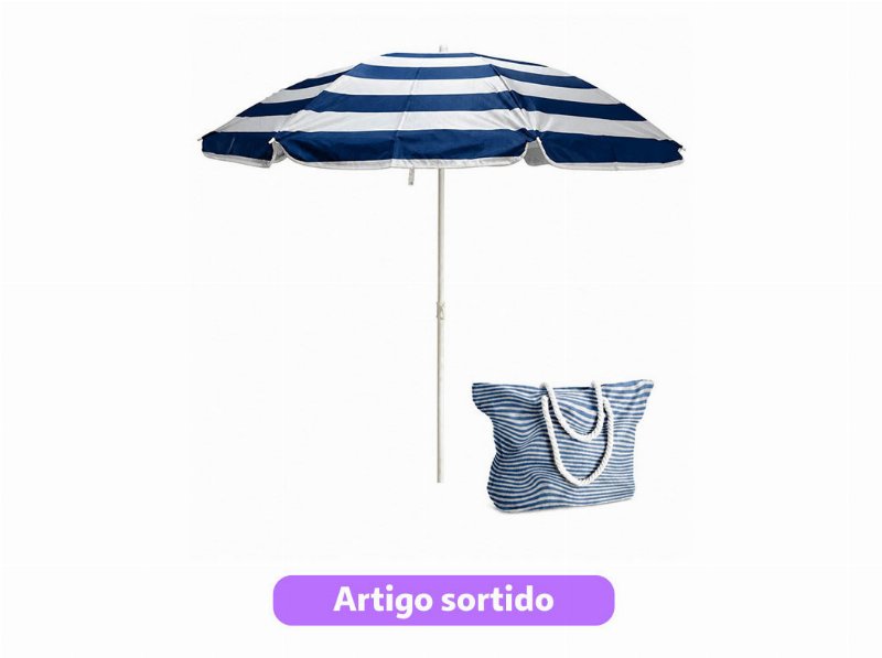 Chapéu Sol Bora Bora 160Cm + Saco Praia Cores Sortidas