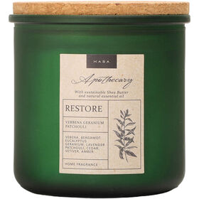 Vela Em Copo Com Tampa 2 Pavios Restore Verde Kasa
