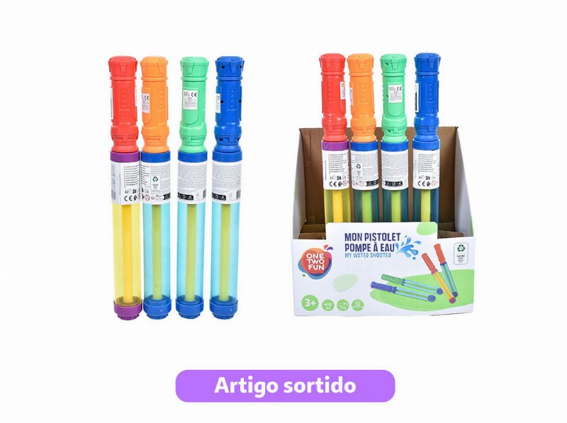 Pistola De Água One Two Fun 45Cm Cores Sortidas