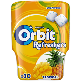Pastilhas Refresher's Sabor Tropical Orbit 67 gr