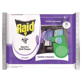 Inseticida Anti-Traça Ganchos Perfume Lavanda Raid 2 Un
