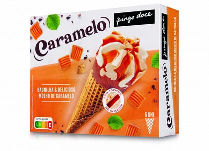 Gelados Cones Caramelo E Baunilha Pingo Doce 0.72L